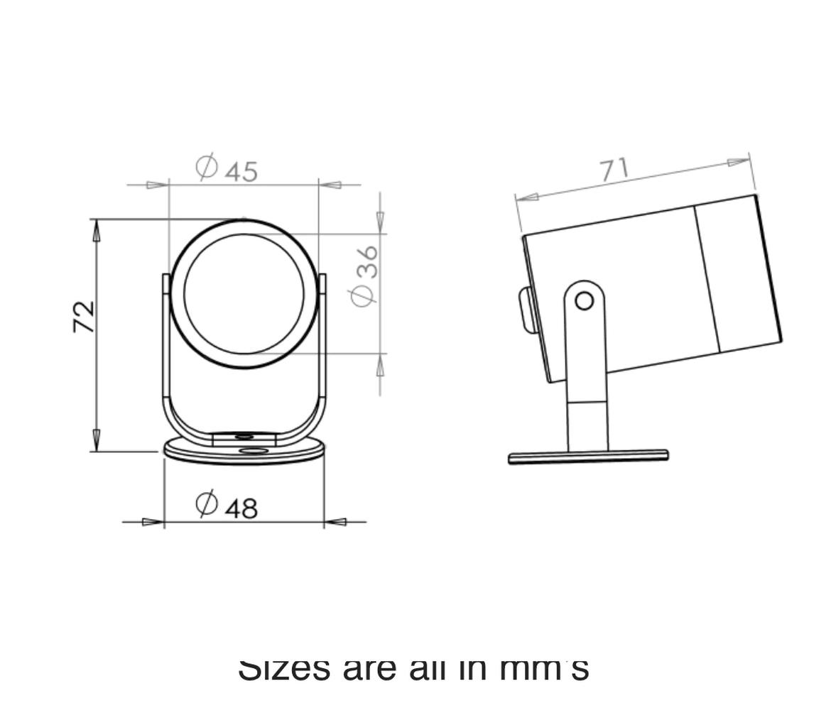 Ellumiere Small Spotlight S/Steel - Mains Lighting