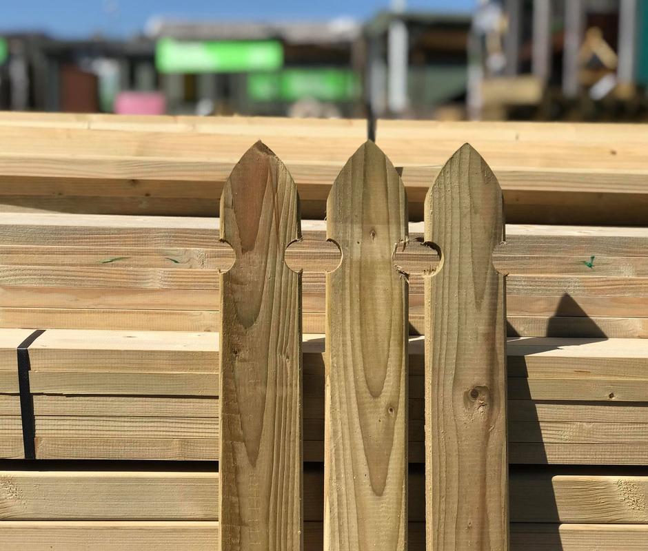 Gothic Top Fence Boards 69mm x 16mm - Fencing